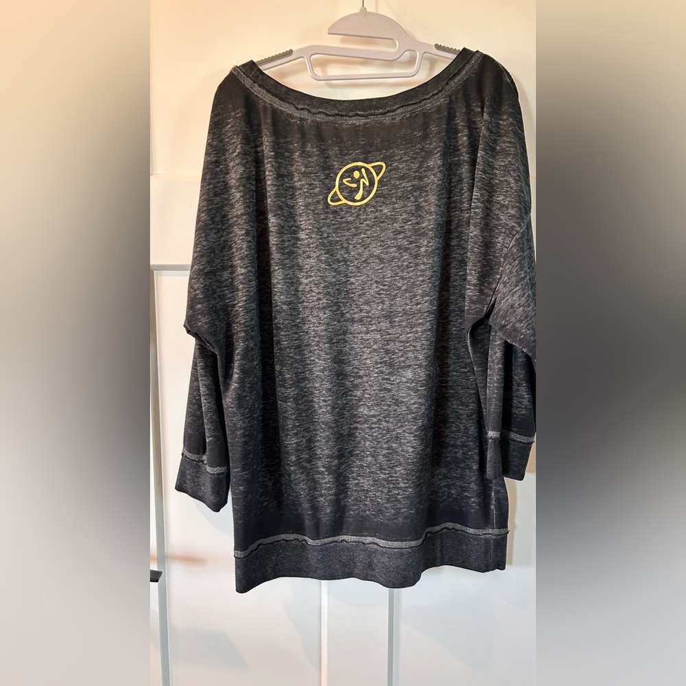 Zumba Stars Off the Shoulder Pullover - Picture 2 of 6